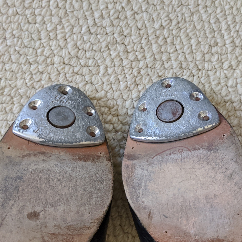 Sz 8 Tap Shoes, Black, Jingle Taps - Picture 4 of 8
